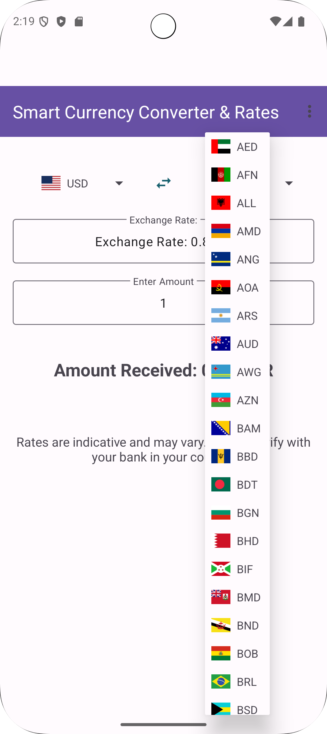 Smart Currency Converter screenshot 2